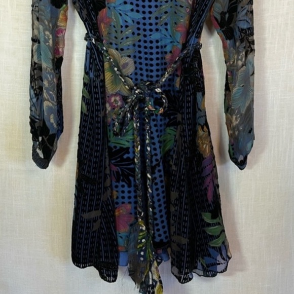 Johnny Was velvet embroidered LANAI BURNOUT PIPPA DRESS NWT - Picture 13 of 15